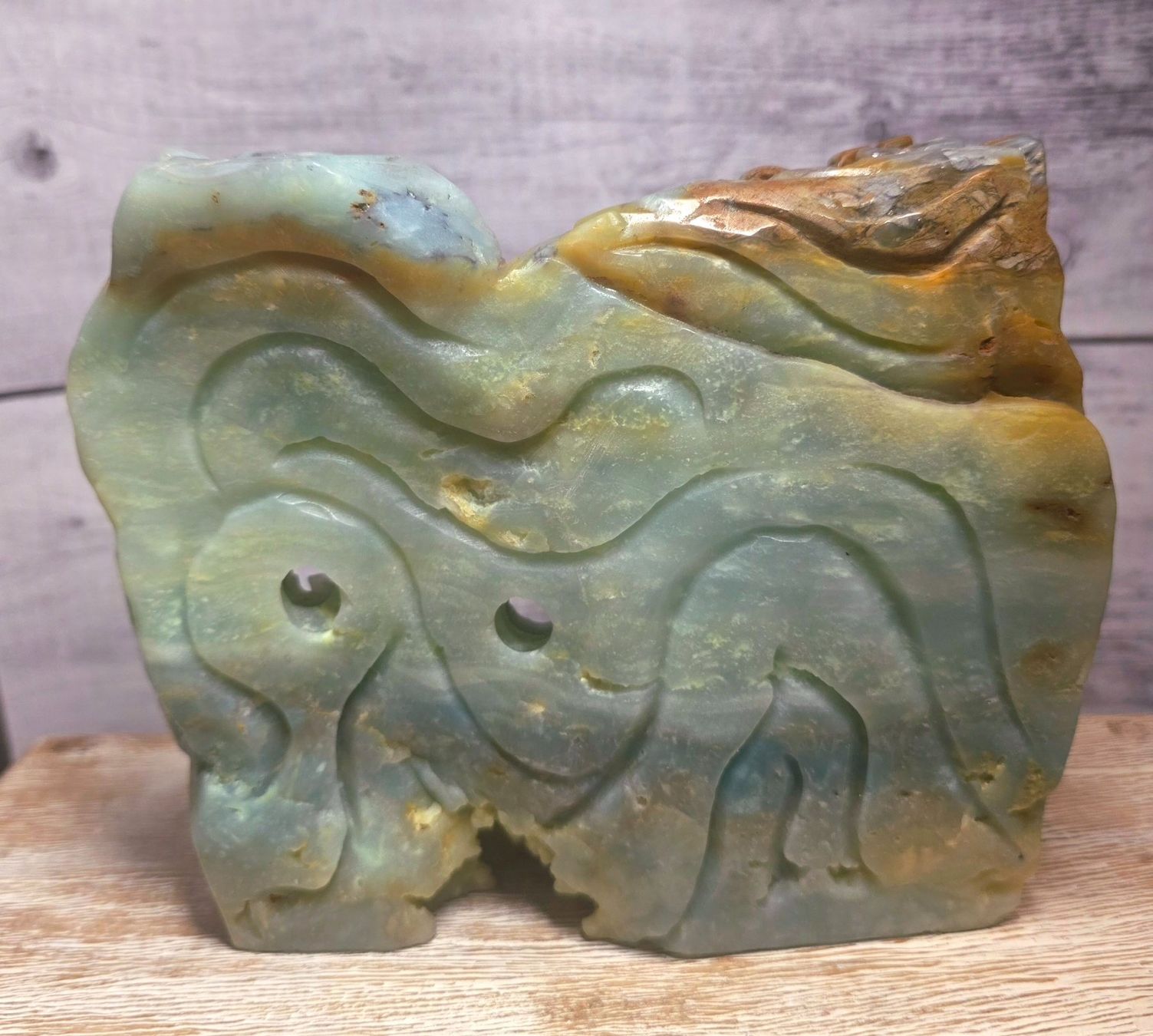 Minerali & Pietre curative: Amazonit Chinesischer Drache 2.1kg – Nuovo e nell'imballaggio originale da Matzingen venduto da Shay_Crystalz 2