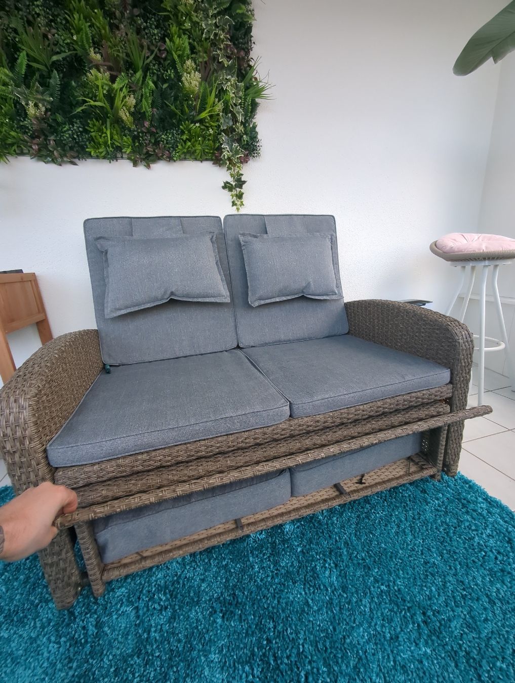 Divani: Gartenlounge Rattan mit Liegefunktion – Nuovo (secondo la descrizione) da Birsfelden venduto da DealWithStil 3