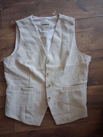 damen Weste zebra beige Grösse L neu