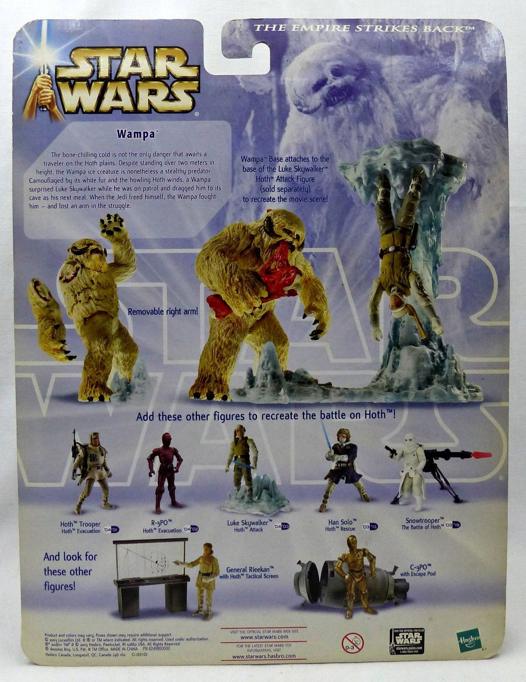 Figuren: STAR WARS WAMPA HOTH ATTACK WITH HOTH CAVE 2003 – Neu und originalverpackt aus Lugano von YouWantUS 1