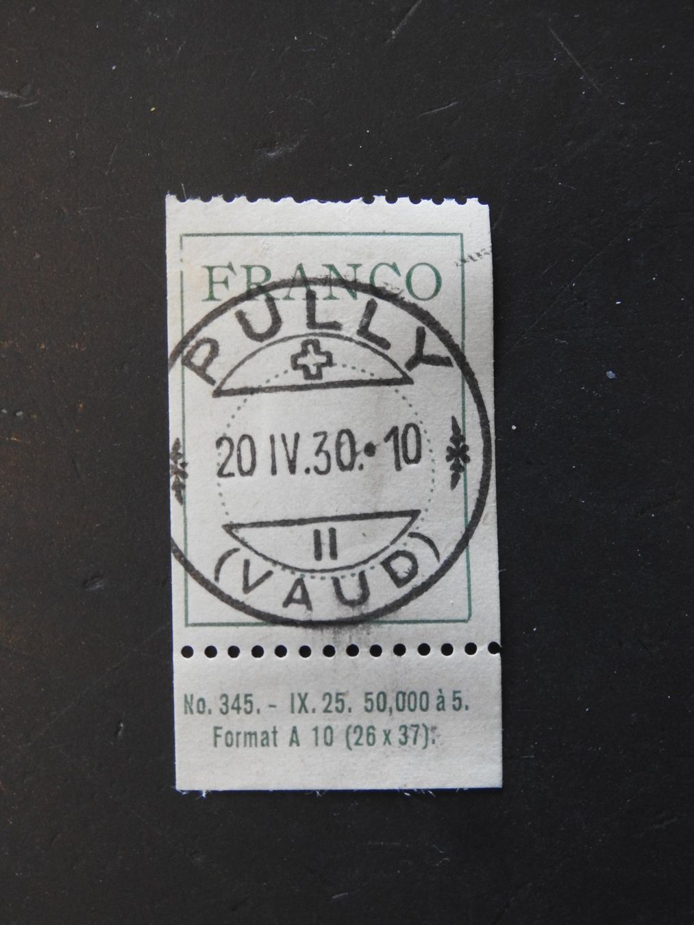 Tutti i francobolli: Francozettel Nr.2 mit Anhänger gest. PULLY - VD Kat. 250.- – Usato da Rain venduto da Sterne13