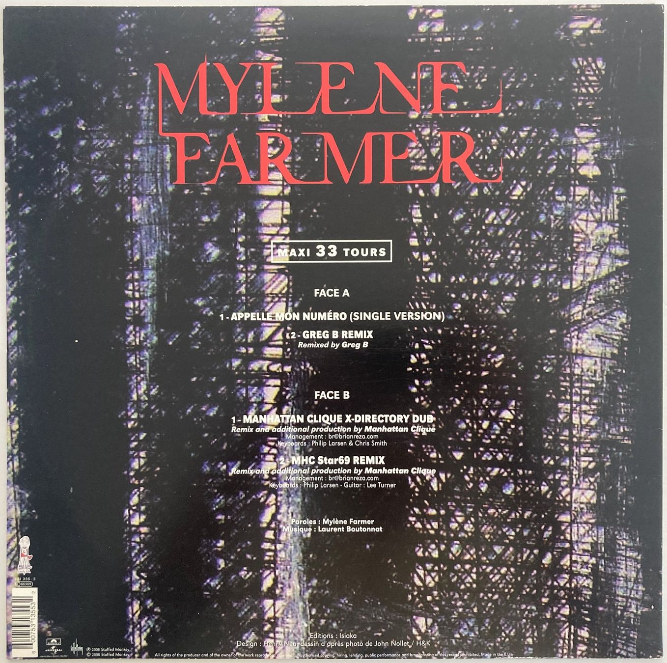 Schallplatten: MYLENE FARMER - APPELLE MON NUMERO – Gebraucht aus Bottens von hotter-than-hell 1