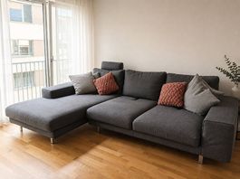 Ecksofa/Lounge, anthrazit 310 cm  verstellbare Sitztiefe