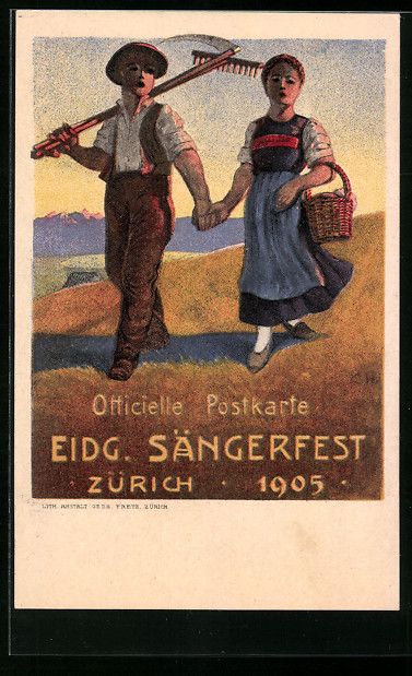 Cartes postales: Zürich, Eidgenössisches Sängerfest 19 – D'occasion à Berlin par bartko-reher