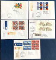 1988 - 94 - 5 FDC / 4x Einschreiben - Riehen