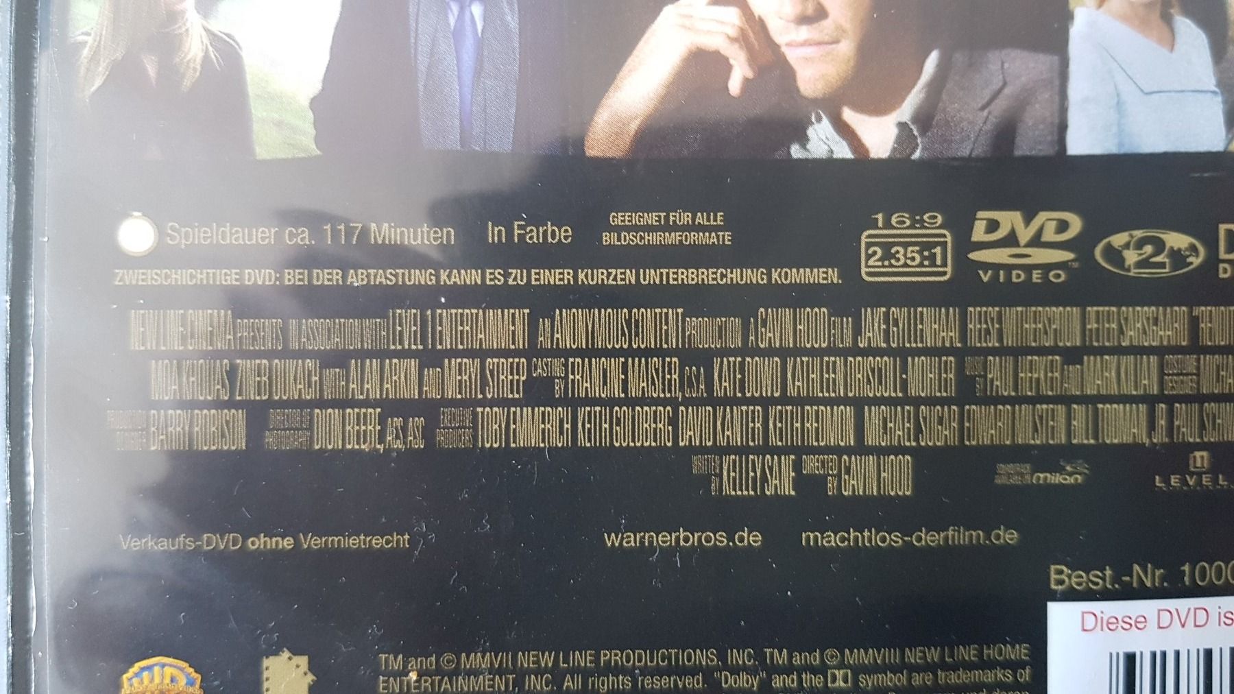 Tutti i DVDs: DVD Machtlos / Reese Witherspoon – Usato da Oetwil am See venduto da fineli2 1