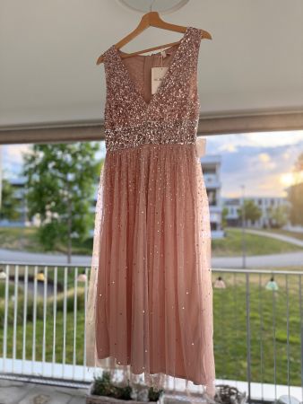 Maya Deluxe Festkleid / Paillettenkleid rosa (neu) Gr. 38