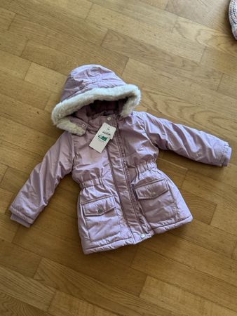 Kinder Winterjacke rosa mit Kapuze Grösse 92 NEU