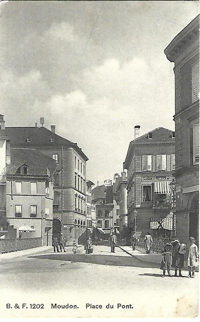 Ansichtskarten: Moudon Place du Pont – Gebraucht aus Wetzikon ZH von Brulu100