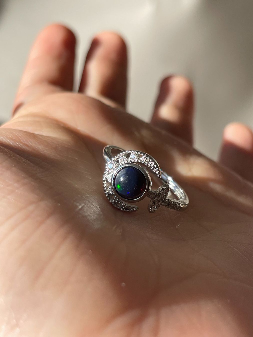 Edelsteine: Australischer Schwarzer Edelsteinring Naturstein Opal – Neu und originalverpackt aus Schiers von sisikristall 6