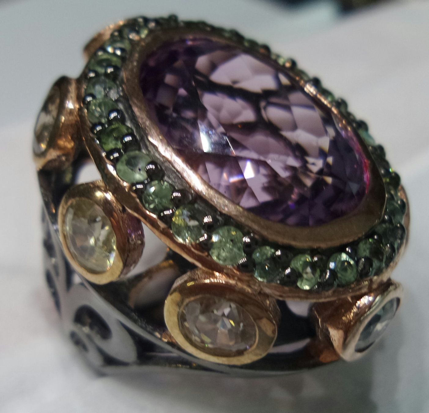 Anelli: Ring Amethyst rosévergoldet Silber Grösse 59 – Nuovo (secondo la descrizione) da Zürich venduto da benedikt12 9