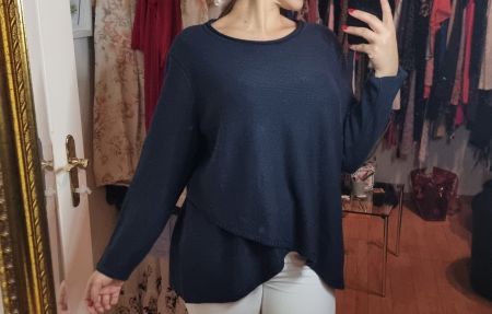 Damenpullover Gr.50  Navy Blau