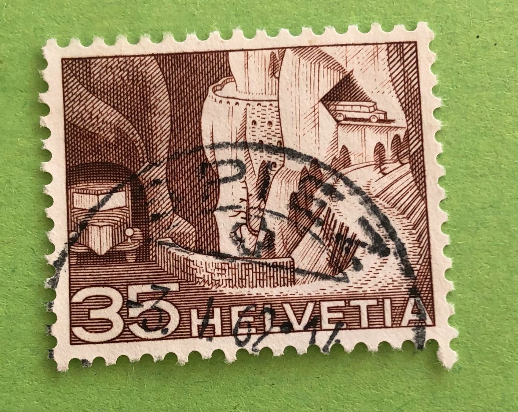 Tutti i francobolli: Nr.304 mit Stempel Alpenpoststrasse Technik und Landschaft – Usato da Aarau venduto da Billa007
