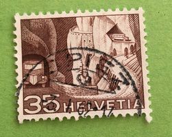 Nr.304 mit Stempel Alpenpoststrasse Technik und Landschaft