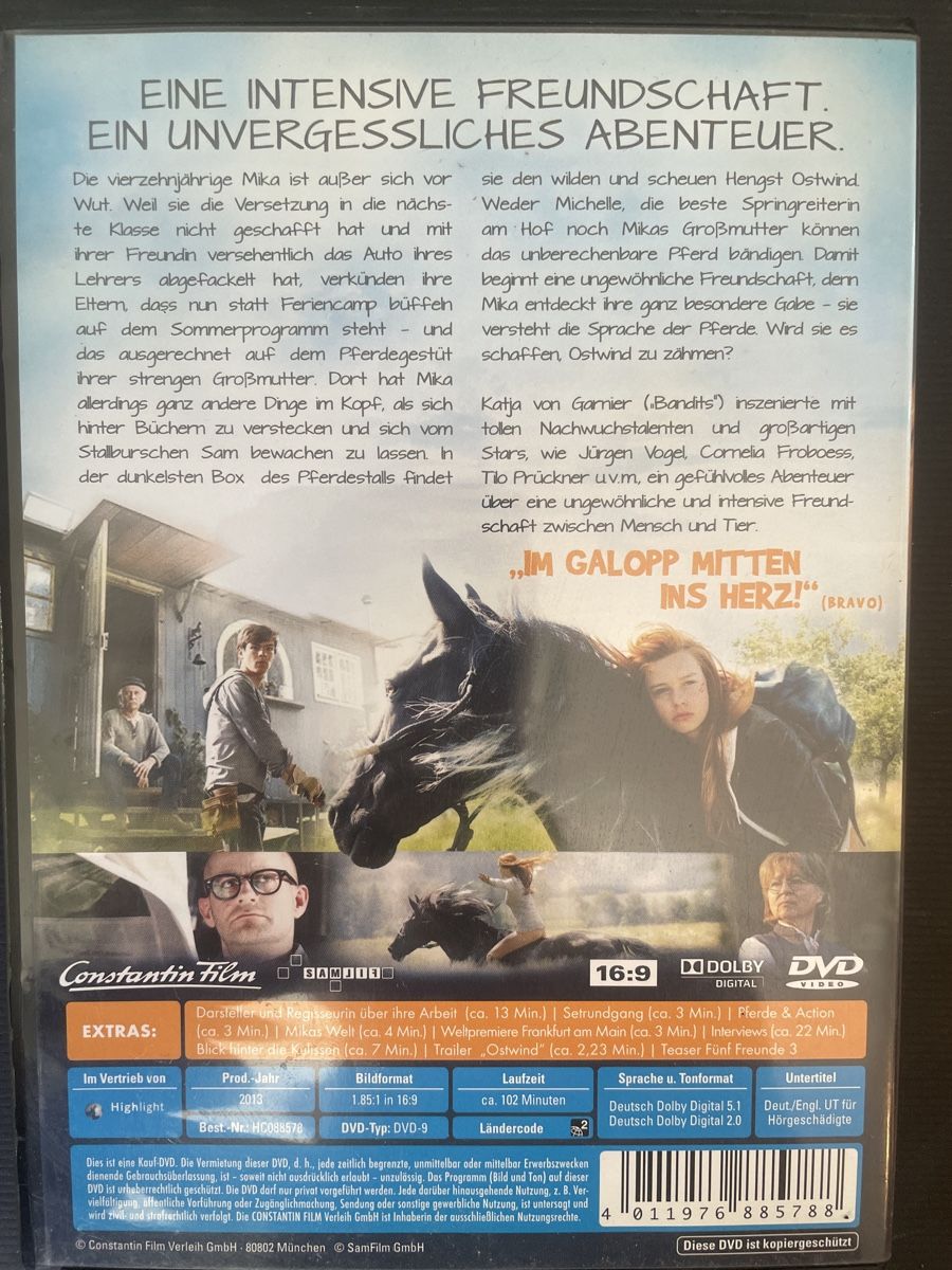 Tutti i DVDs: Ostwind – Usato da Winterthur venduto da machmaschine 1