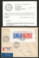 Pro Juventute Block 1937 auf Brief - mit Attest