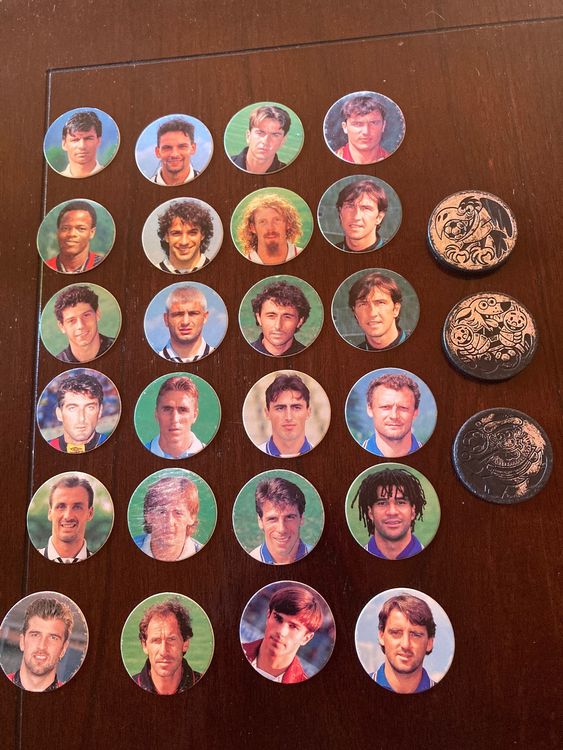 Panini - Calcio Stars Caps 1995 - Pelé/Zola/Gullit/Mancini/Baggio