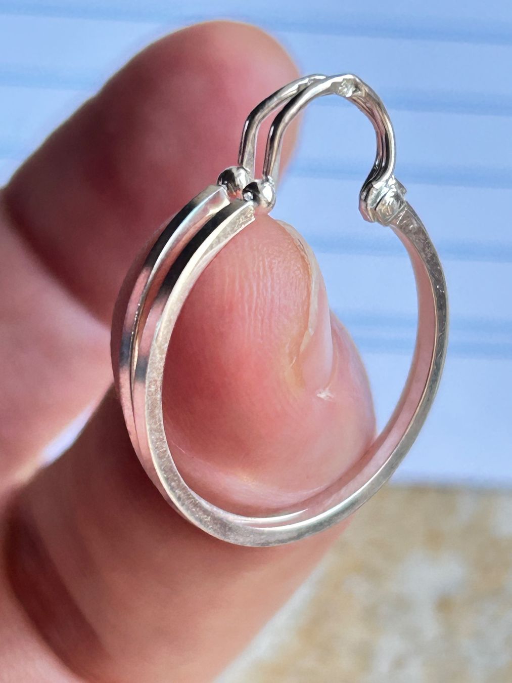 Ohrringe & -stecker: Silber Kreolen Ohrringe CLASSICO (2cm) – Gebraucht aus Dittingen von Bijoubelle 6