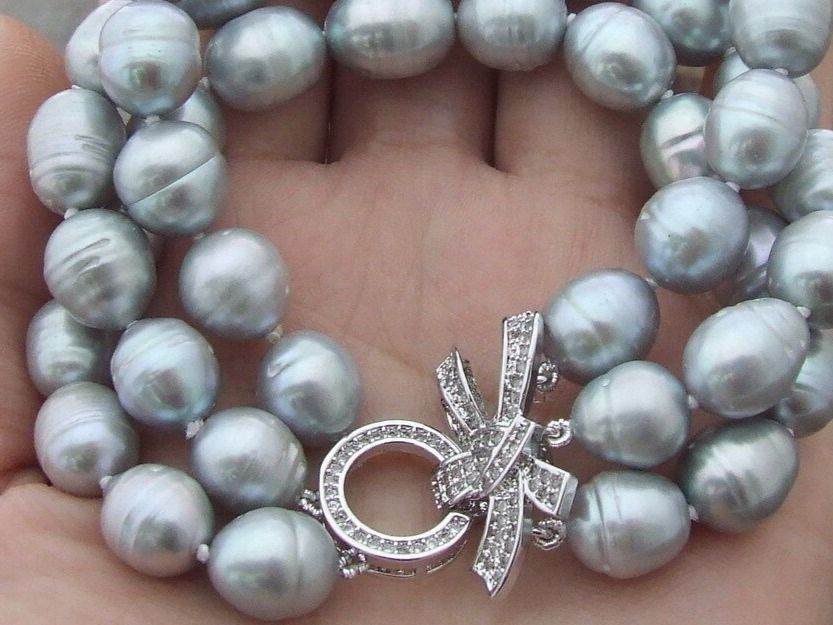 Bracciali & Braccialetti: Grau Lua Perlen Armband Echt 1.2 cm Bracelet Perle Vrai – Nuovo (secondo la descrizione) da Prilly venduto da ilyria73 6