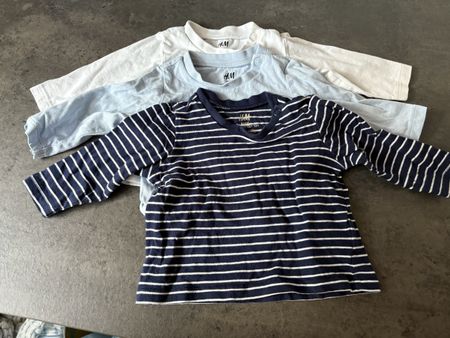 H&M Baby langarm Shirts, Grösse 56, 3er Set