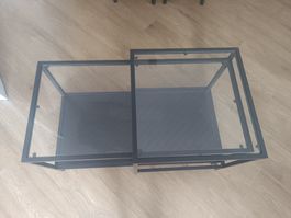 Couchtisch Glas Metall rechteckig sehr guter Zustand