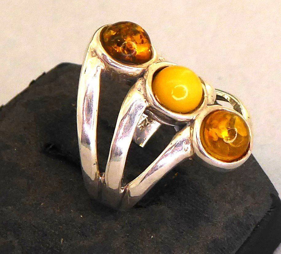 Ringe: Ring 925er Silber Bernstein – Gebraucht aus Muri AG von Lineli2020 2
