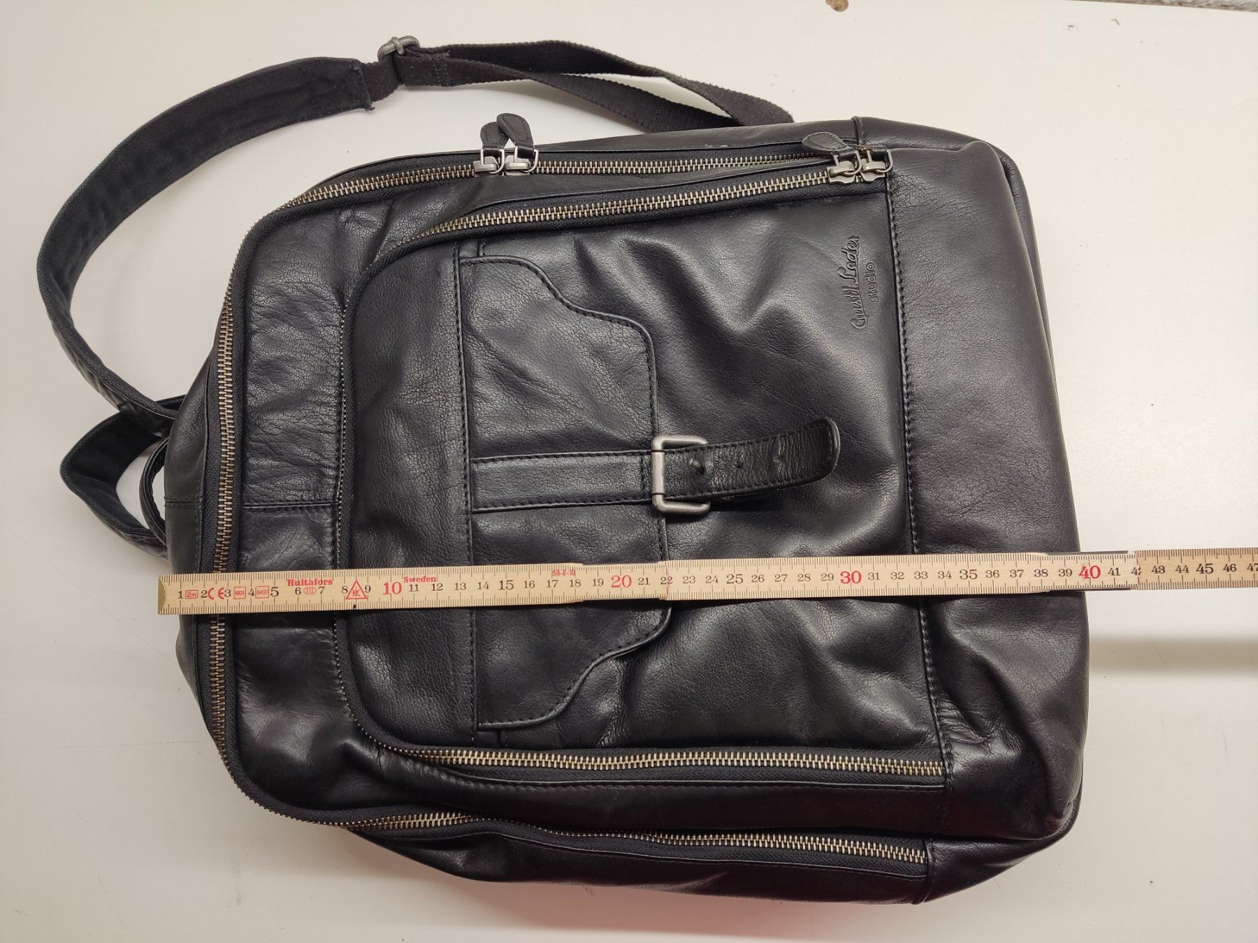 Zaini: Gusti Leder "Niki" / Schwarzer Echtleder Rucksack – Usato da Bern venduto da wratter 9