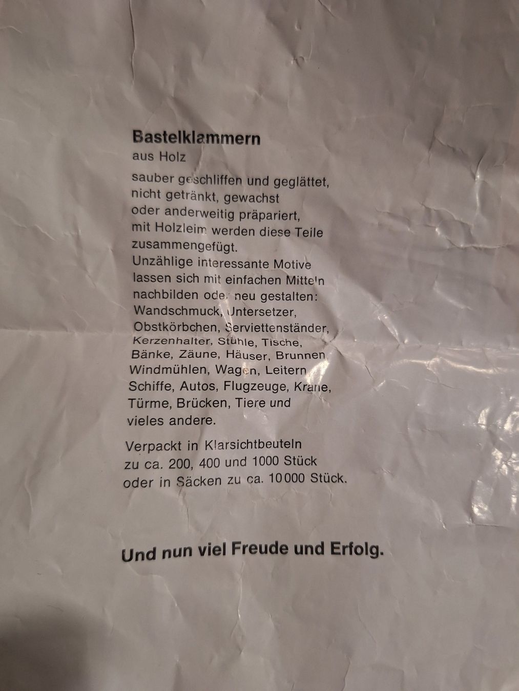 Kit bricolage: Holzklammerteile Bastelset – Nuovo (secondo la descrizione) da Starrkirch-Wil venduto da Mambostar 3