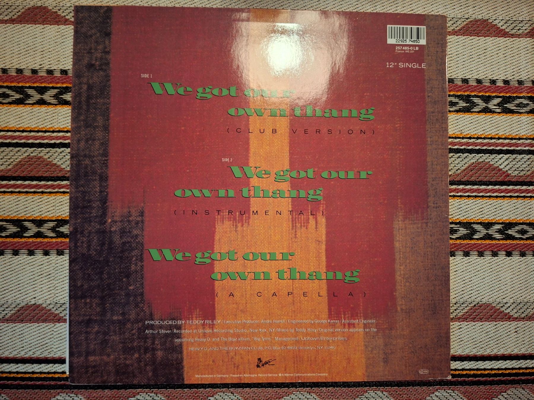Schallplatten: 12'' Heavy D & The Boyz – Gebraucht aus Burg AG von ..machine_rec.. 1