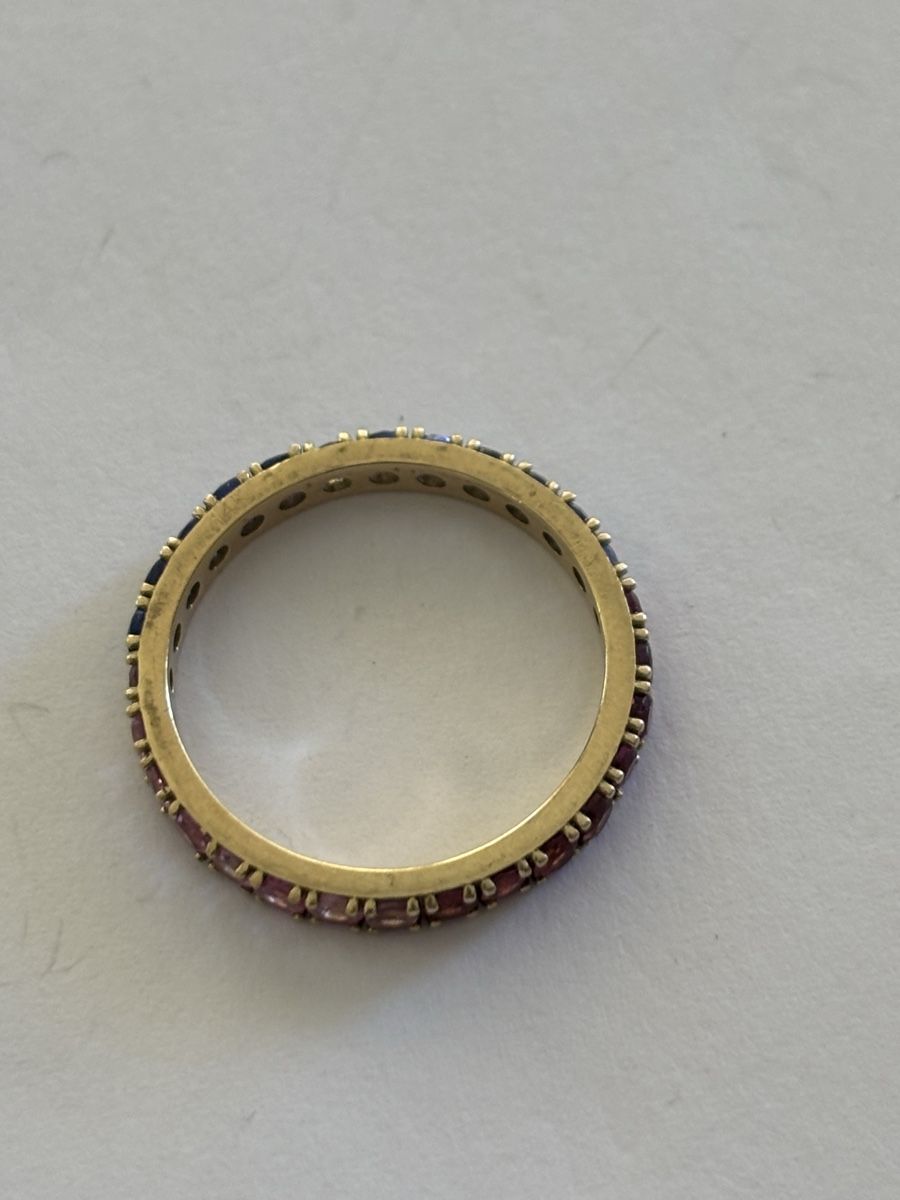 Anelli: Ring 8 Karat Gelbgold Saphir – Usato da Langnau am Albis venduto da flusspflege 4