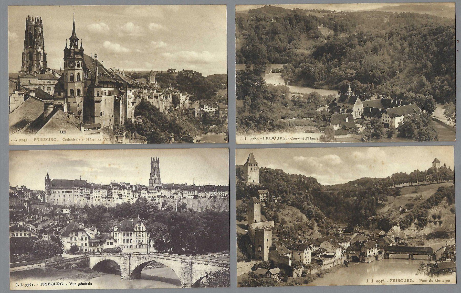 Cartoline postali: FRIBOURG, 4 AK */0 – Usato da Pura venduto da ulisse1957