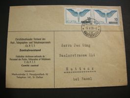 3.V.38., FLUGMARKEN PAAR VON ST.GALLEN NACH MUTTENZ