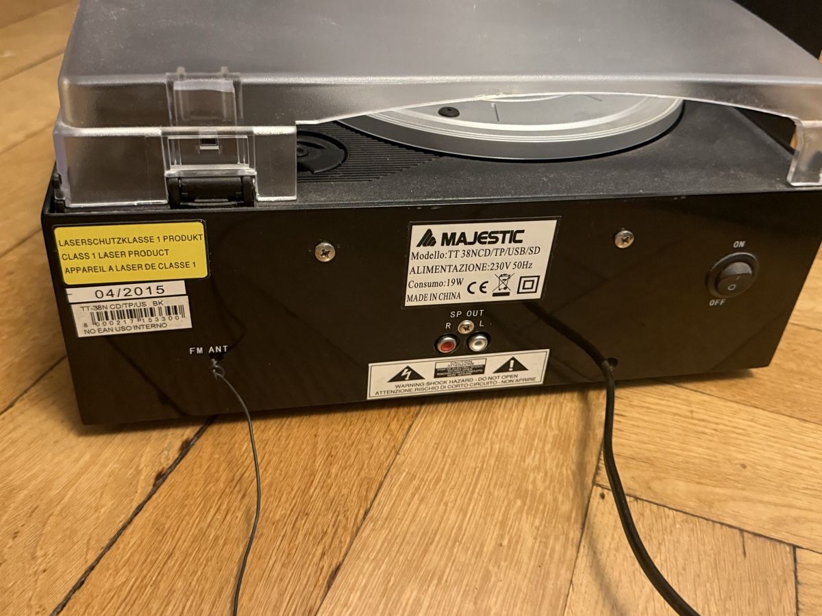 Sistemi audio & multimediali: Majestic TT-38NCD Multimediaplayer Phono - CD - USB - SD – Difettoso da Basel venduto da zukk_ 6