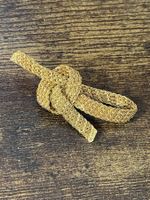 Vintage Gold-Brosche, Schlaufe, 10g, 750-er Gelbgold, 18K