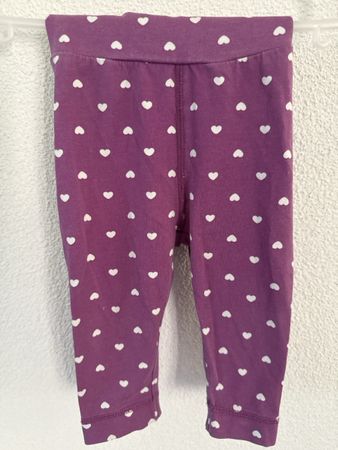 H&M Leggings Grösse 68 Herzen Lila guter Zustand