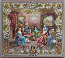 Gobelin Tapisserie Wandteppich Handarbeit 120x106cm