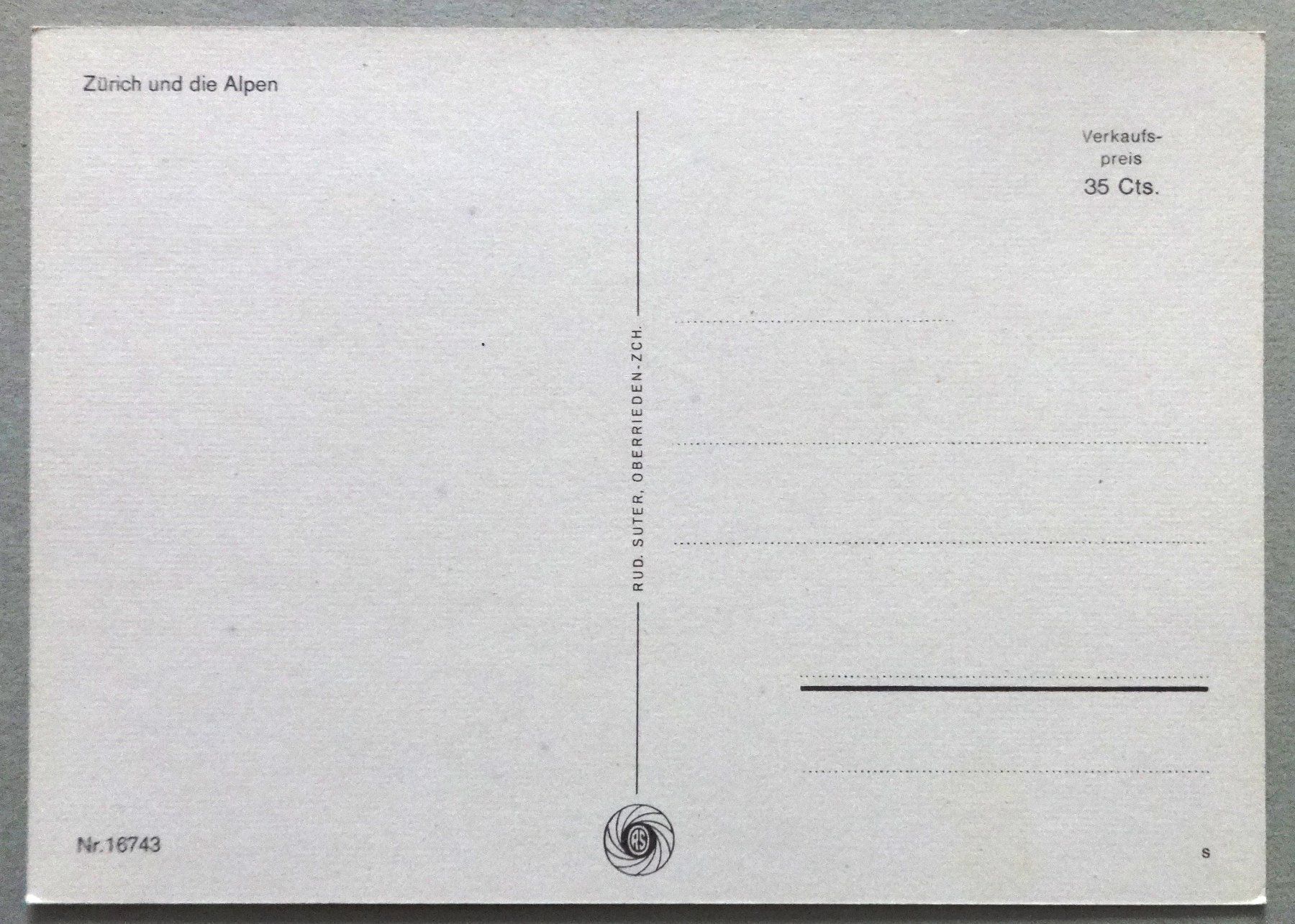 Cartoline postali: Zürich und die Alpen – Usato da Fétigny venduto da Billy2miny 1