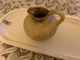 Dekorative Vintage Kanne mit Goldrand, Top Zustand!