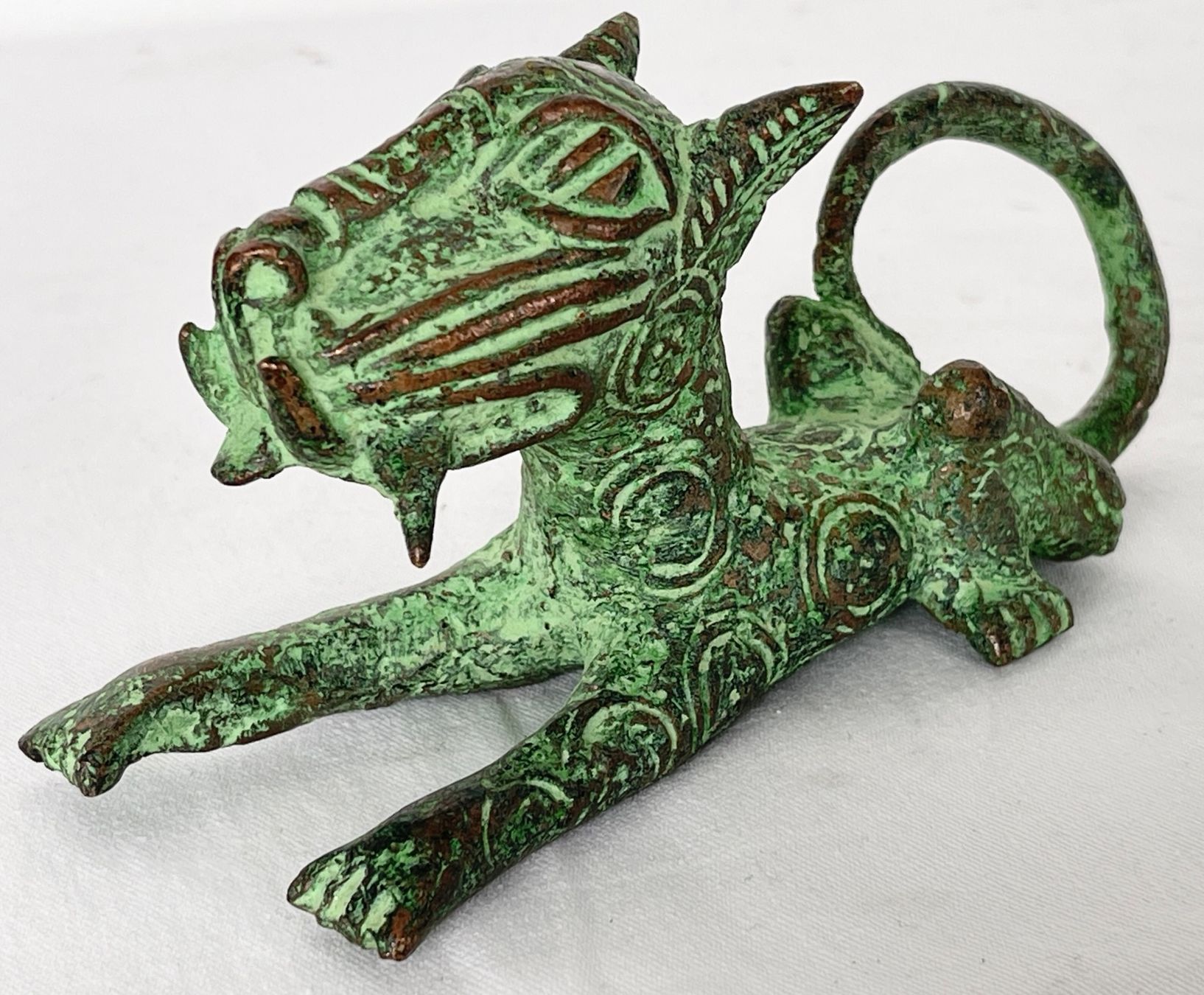 Sculture & Statue: feiner alter Leopard Bronze Benin Länge 15,5 cm – Usato da Rüthi (Rheintal) venduto da Kunsthaus777 5