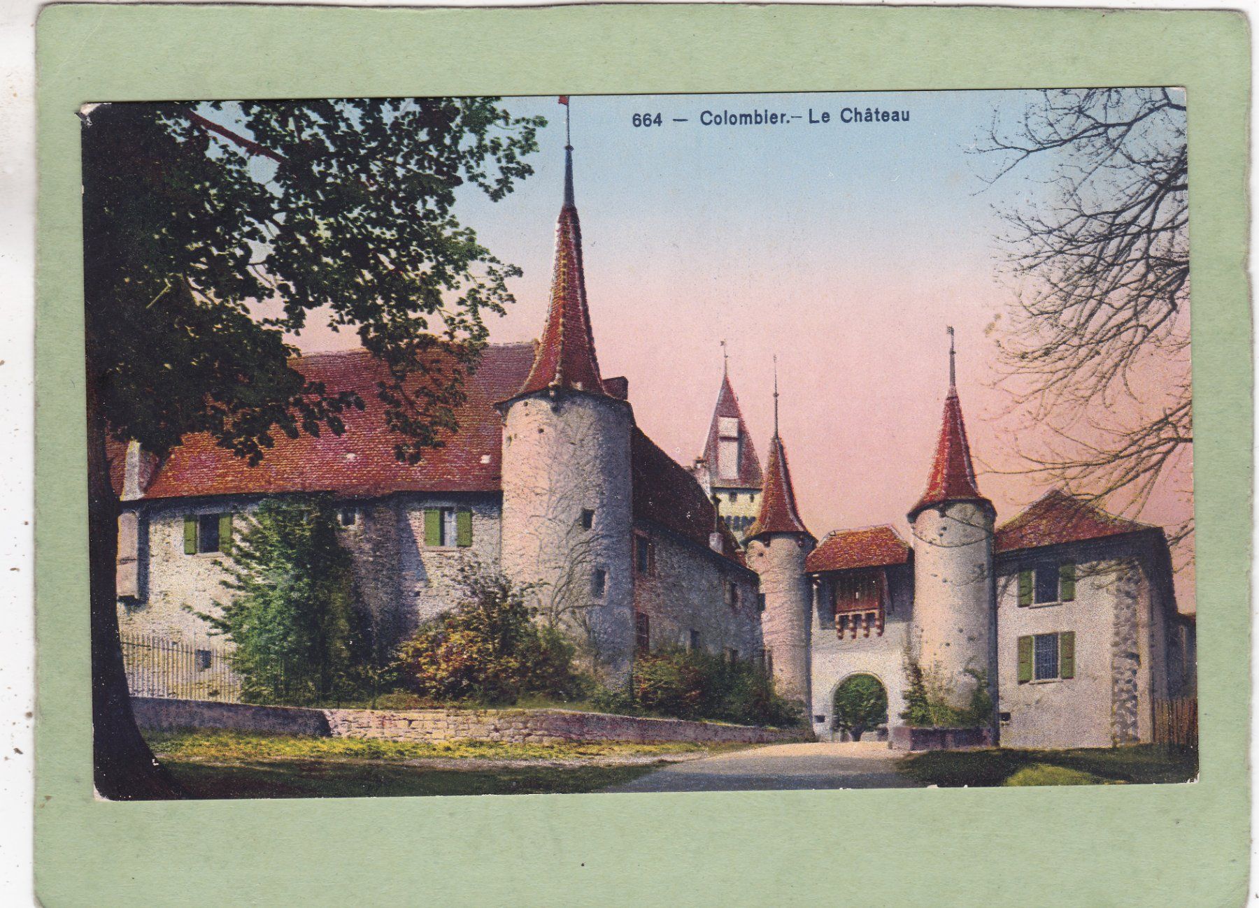 Cartoline postali: Colombier Le Château 1940 – Usato da Herisau venduto da Lisegrat2008