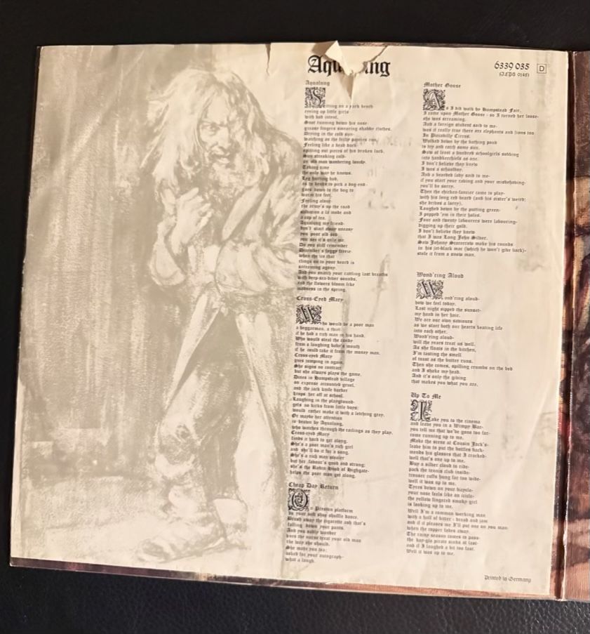 Schallplatten: Jethro Tull Aqualung Schallplatte Lp – Gebraucht aus Goldach von Messerguru 3