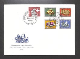 1958 FDC Pro Patria illustriert und ohne Adresse