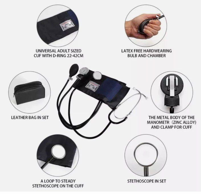 Medizinische Geräte: Aneroid Sphygmomanometer Stethoskop Blutdruckmessgerät – Neu (gemäss Beschreibung) aus Kirchdorf AG von Apost008 2