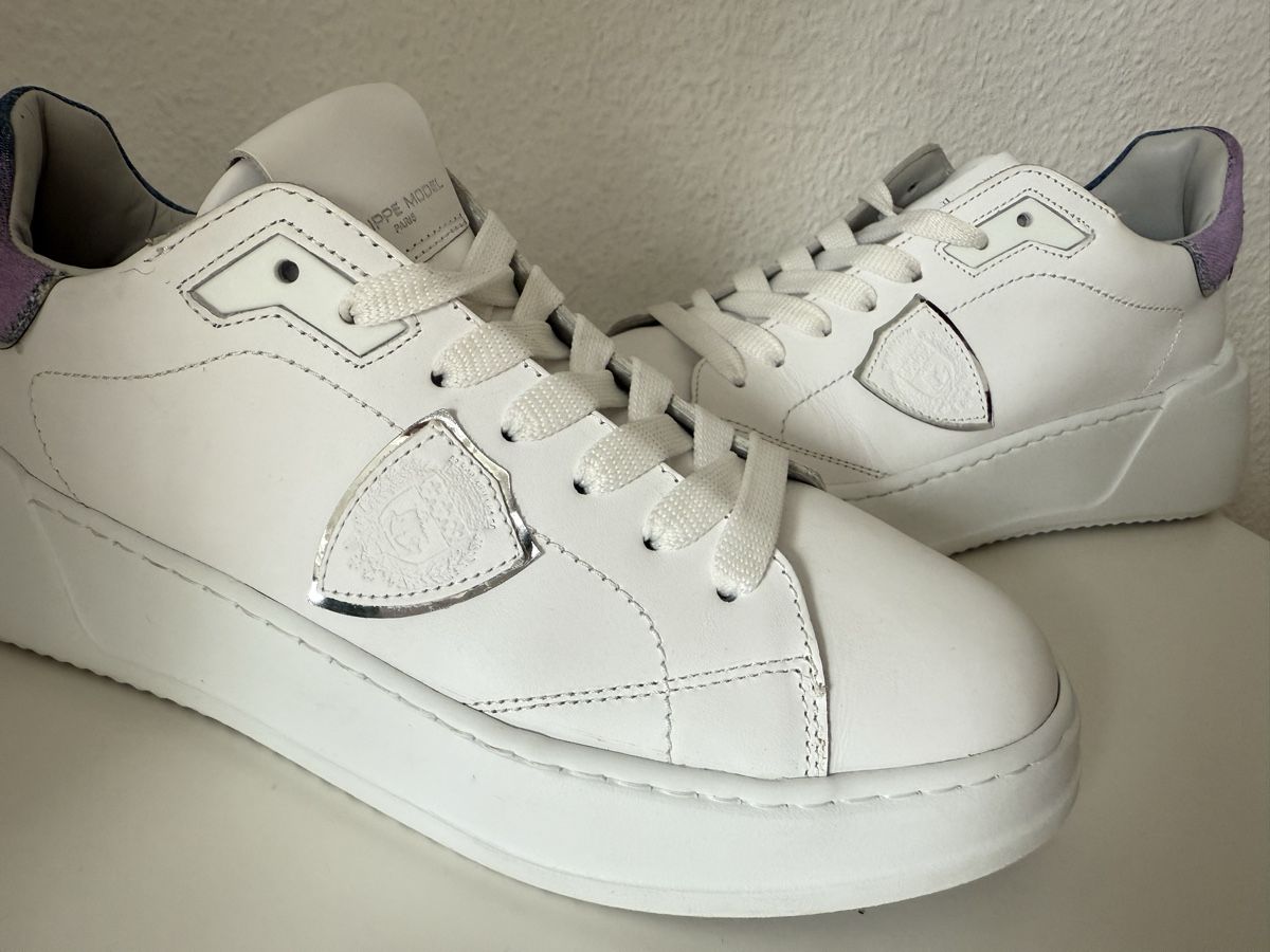 Scarpe da uomo: Philippe Model White Leather Trainers - Size 38 Great! – Usato da Zollikerberg venduto da MK-13 5
