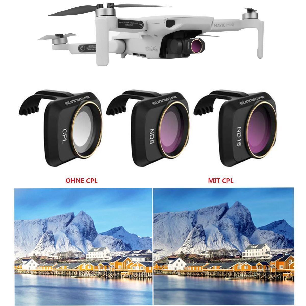 Filtres: Drone Kamera Objektive 3er Pack Filter – Neuf (Voir description) à Thun par keller001