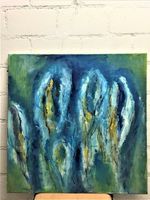 Abstrakt Acryl Bild   v. Magg Seiler  Lilien Farbharmonie