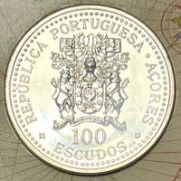100 Escudos - Azores - Portugal - 1986 (Silber .925)