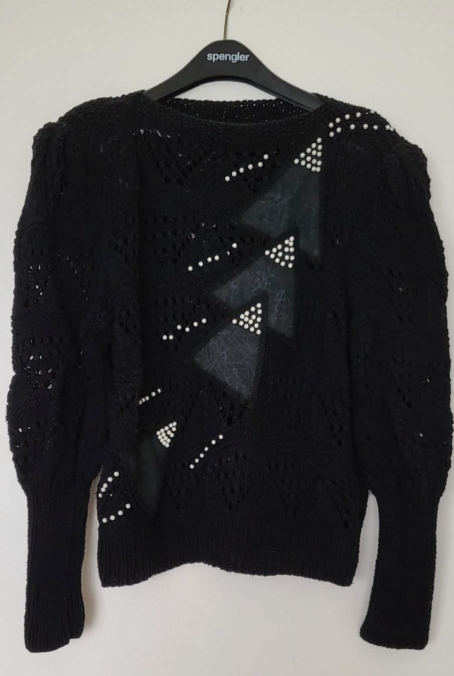 Maglioni & Felpe: Strickpullover Schwarz Gr. M mit Perlenstickerei – Usato da Adlikon b.Regensdf venduto da YvZi