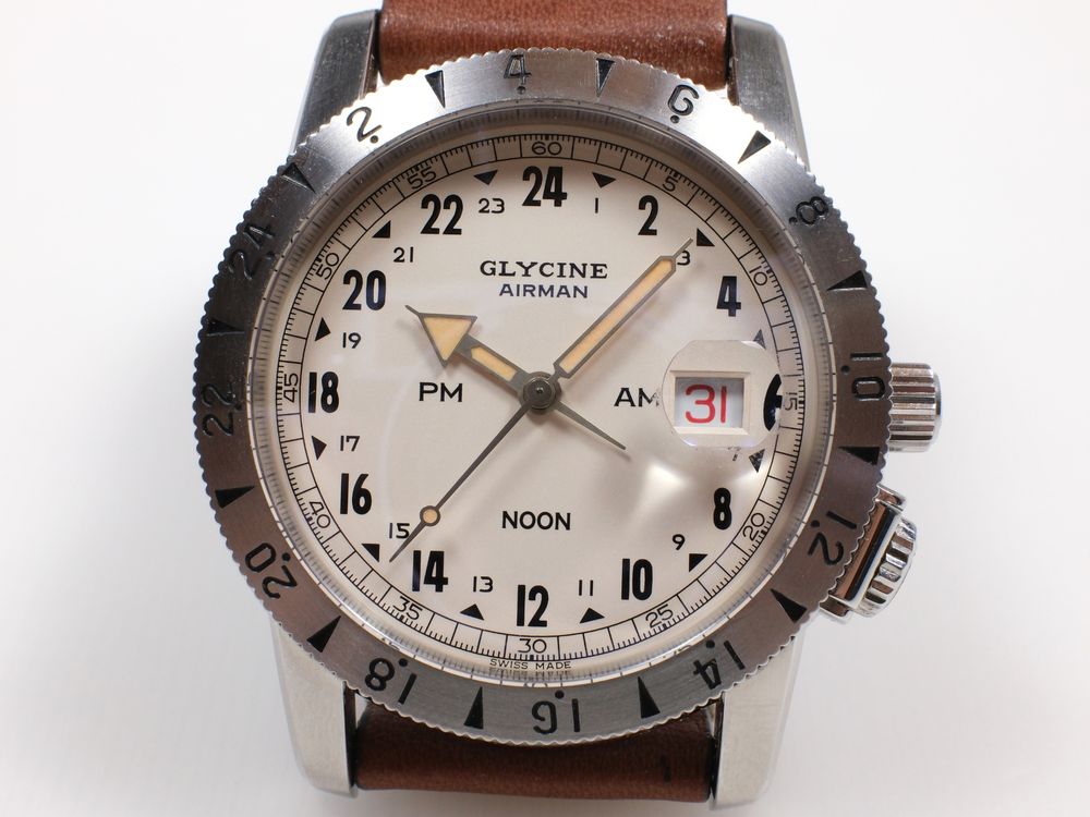 GLYCINE Airman Vintage Noon 1953, 24h-Uhr, 116/600, Ref 3904 (D