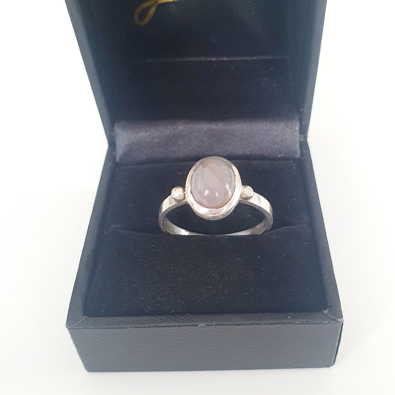 Bagues: Vintage Silberring 925 mit Chalcedon Edelstein, Gr 18.8mm – D'occasion à Kreuzlingen par Wunderkiste123 4